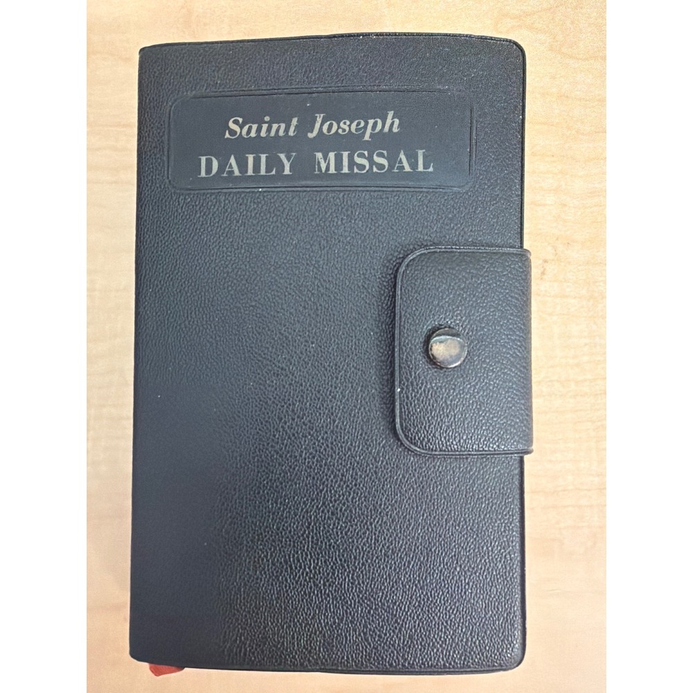 Saint Joseph Daily Missal Black Snap Cover Latin English Religious Prayer Book